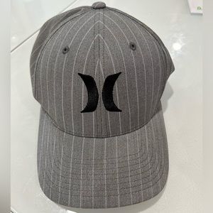 Grey Pinstripe Hurley Flexfit hat